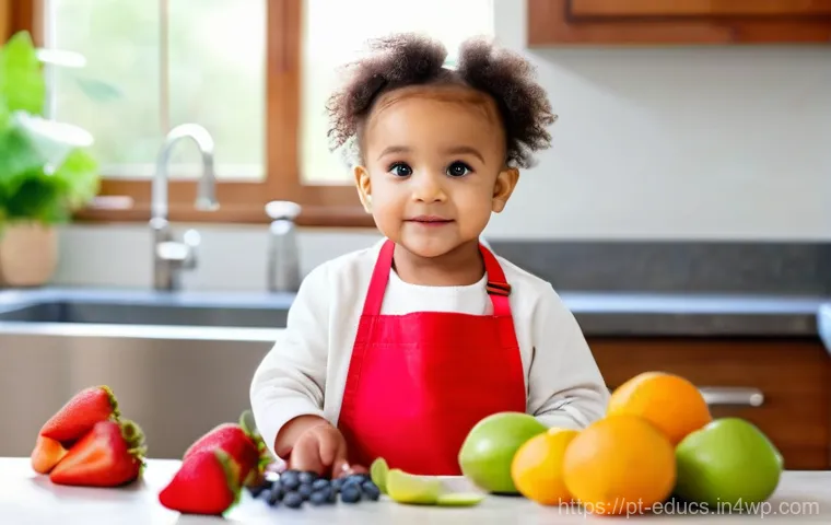 아이와 함께하는 요리 수업의 효과적인 진행 방법 - **"A Curious Little Baker's First Mix"**
A bright, clean kitchen, filled with warm, natural ligh...